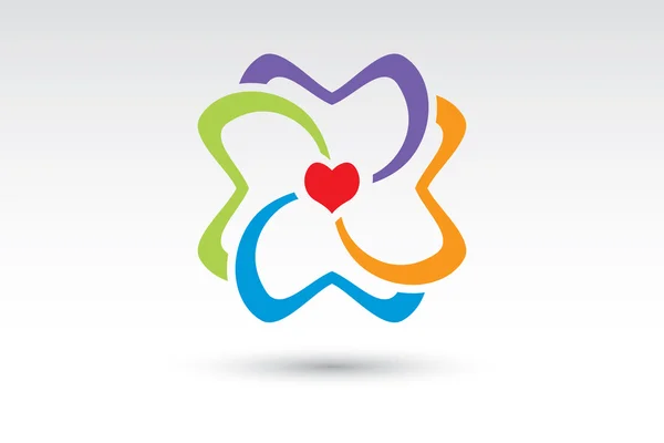 Vector Heart Health Logo — Stockový vektor