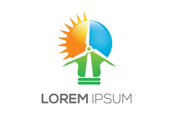 vektör yenilenebilir enerji logosu