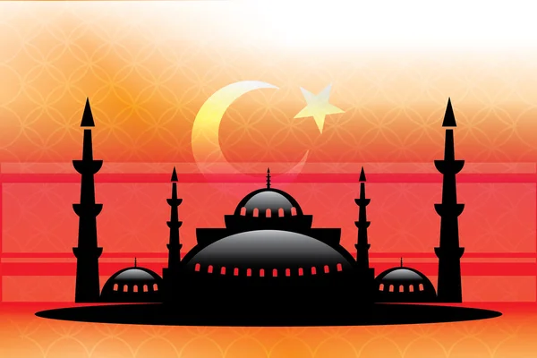 Elegant Vector Mosque — Stock vektor