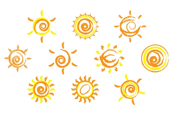 Sol icono establece — Vector de stock