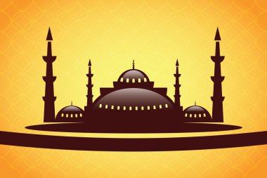 Vektör Camii hoş geldiniz Ramazan.