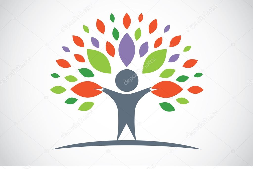 Vector Modern Color Tree Human