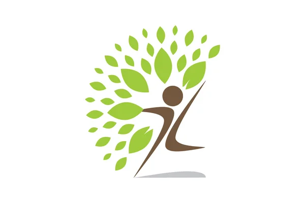 Vektör yaratıcı renkli ağaç insan kavramı