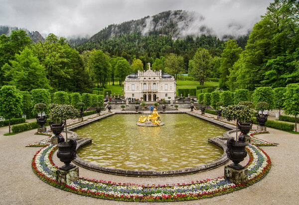 Linderhof Palace is a Schloss in Germany, in southwest Bavaria. It is the smallest of the three palaces built by King Ludwig II.