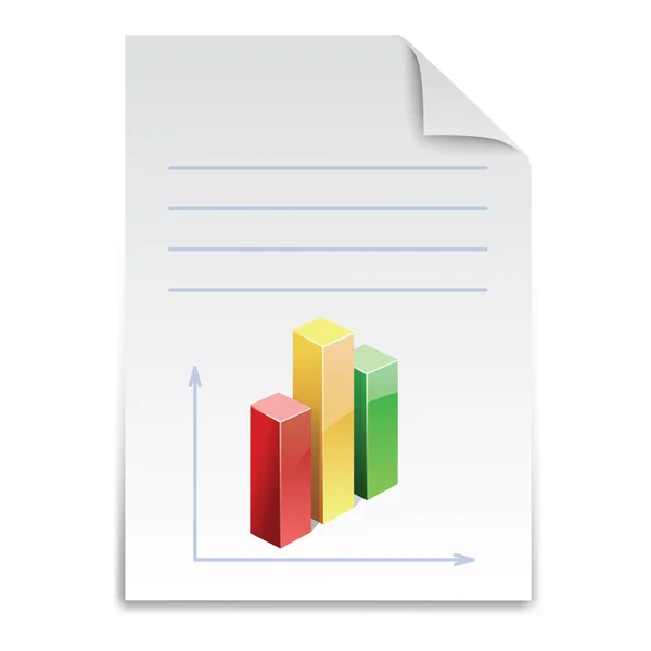 Arquivo com gráfico de barras stat — Vetor de Stock