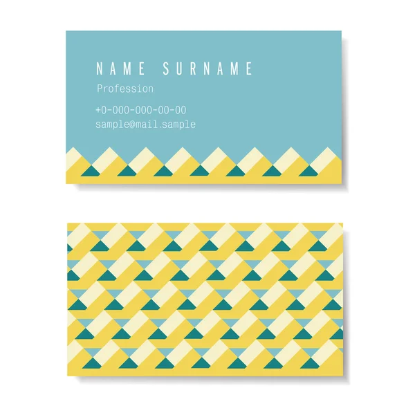 トレンディな幾何学的なパターンのビジネス カード — ストックベクタ