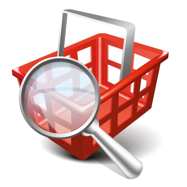 Search cart icon — Stock Vector