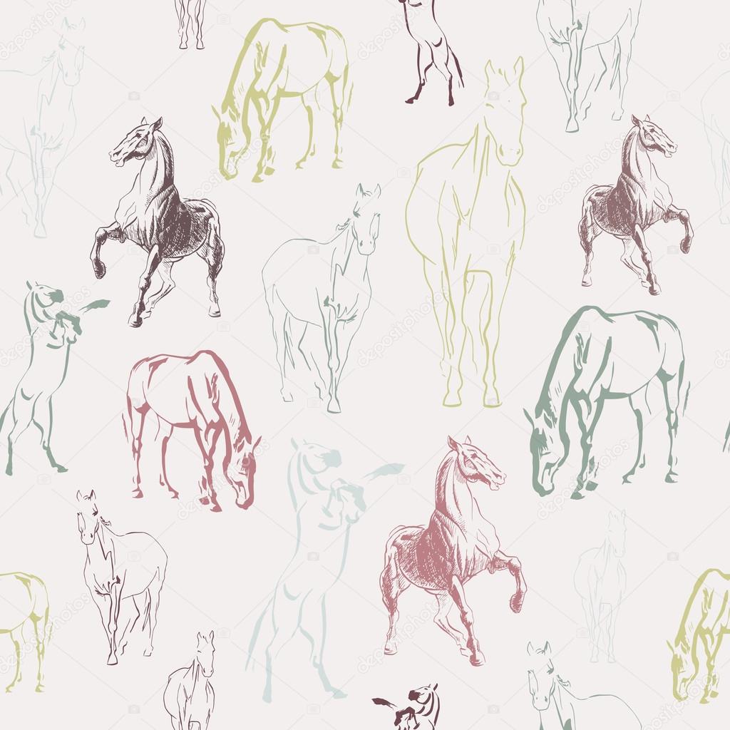 horse seamless pattern