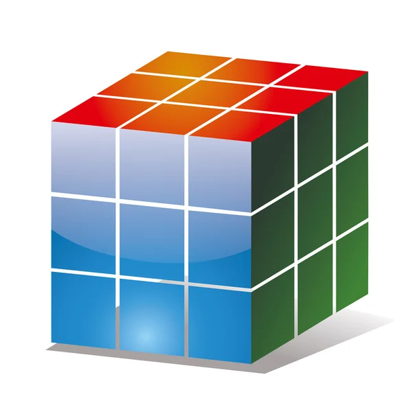 Ícone cubo rubik — Vetor de Stock