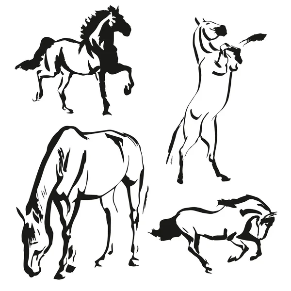 Cavalos — Vetor de Stock