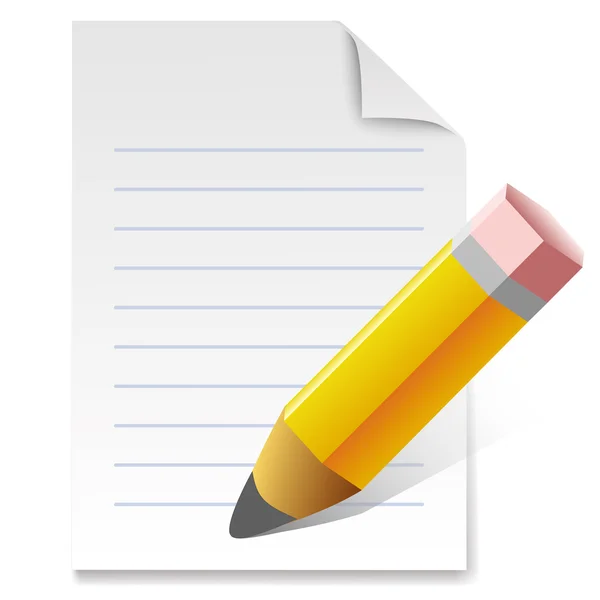 Escribir a lápiz — Vector de stock