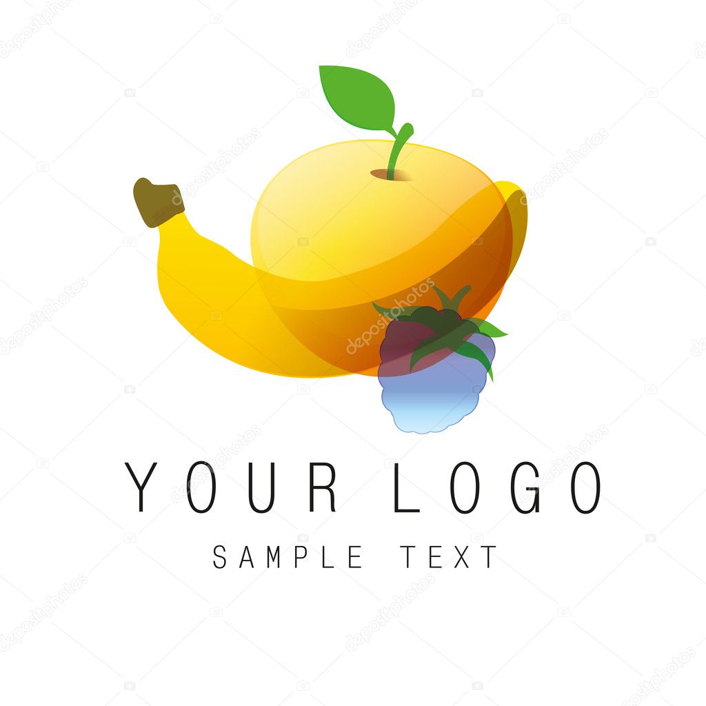 Fruits transparent  icon logo