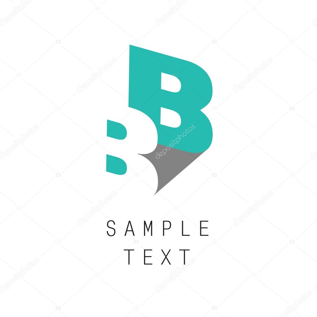 Double letter B icon for corporate identity, element for sign and logo