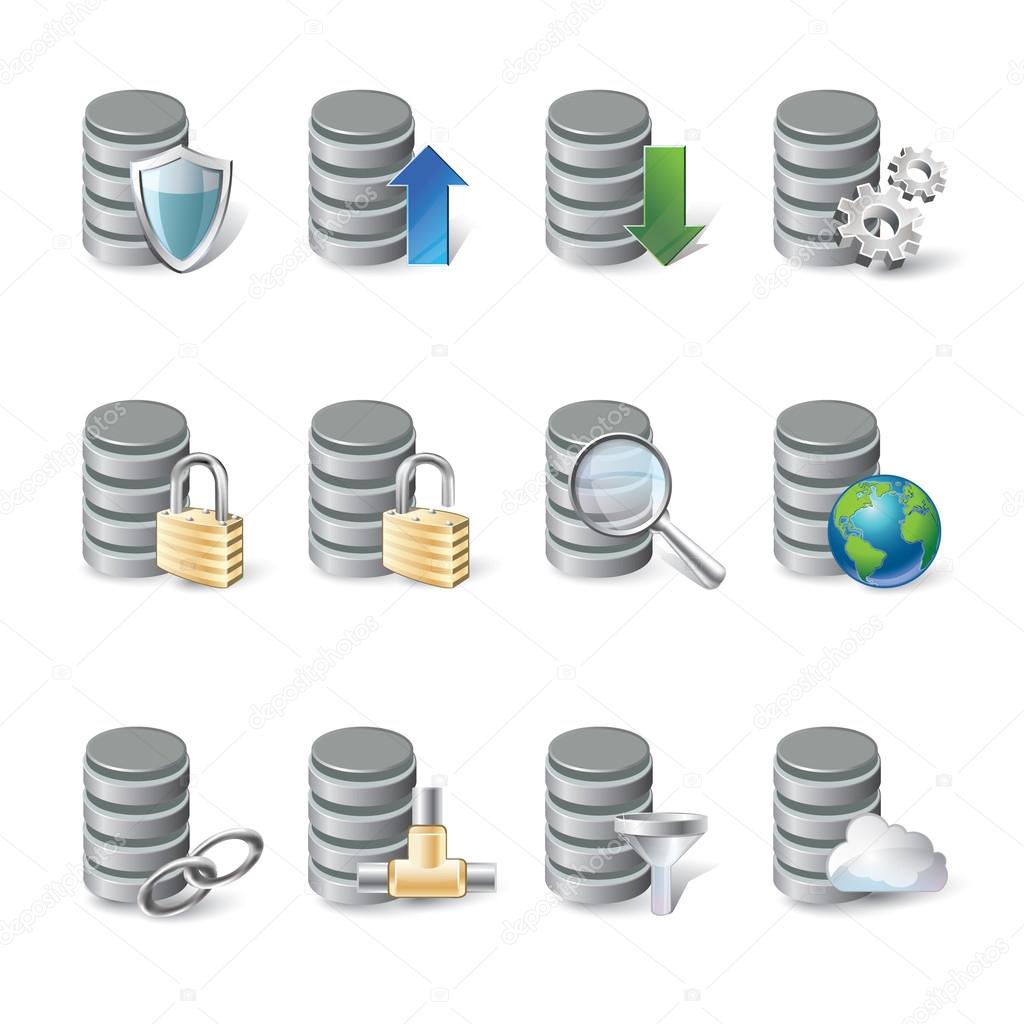 Database icon set