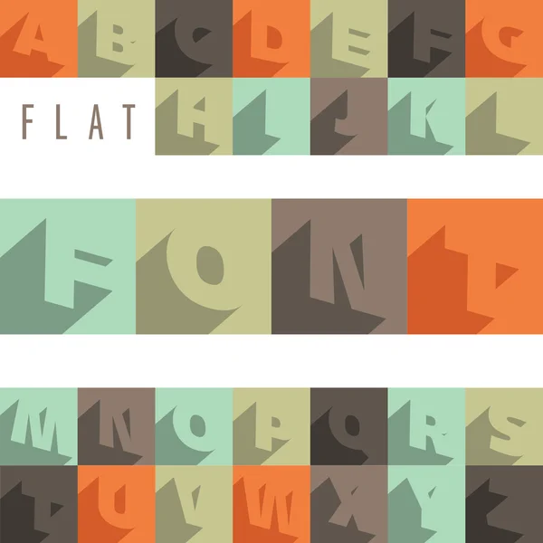 Platt alfabetet ikoner — Stock vektor