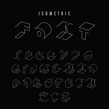 İzometrik yazı tipi simgesi