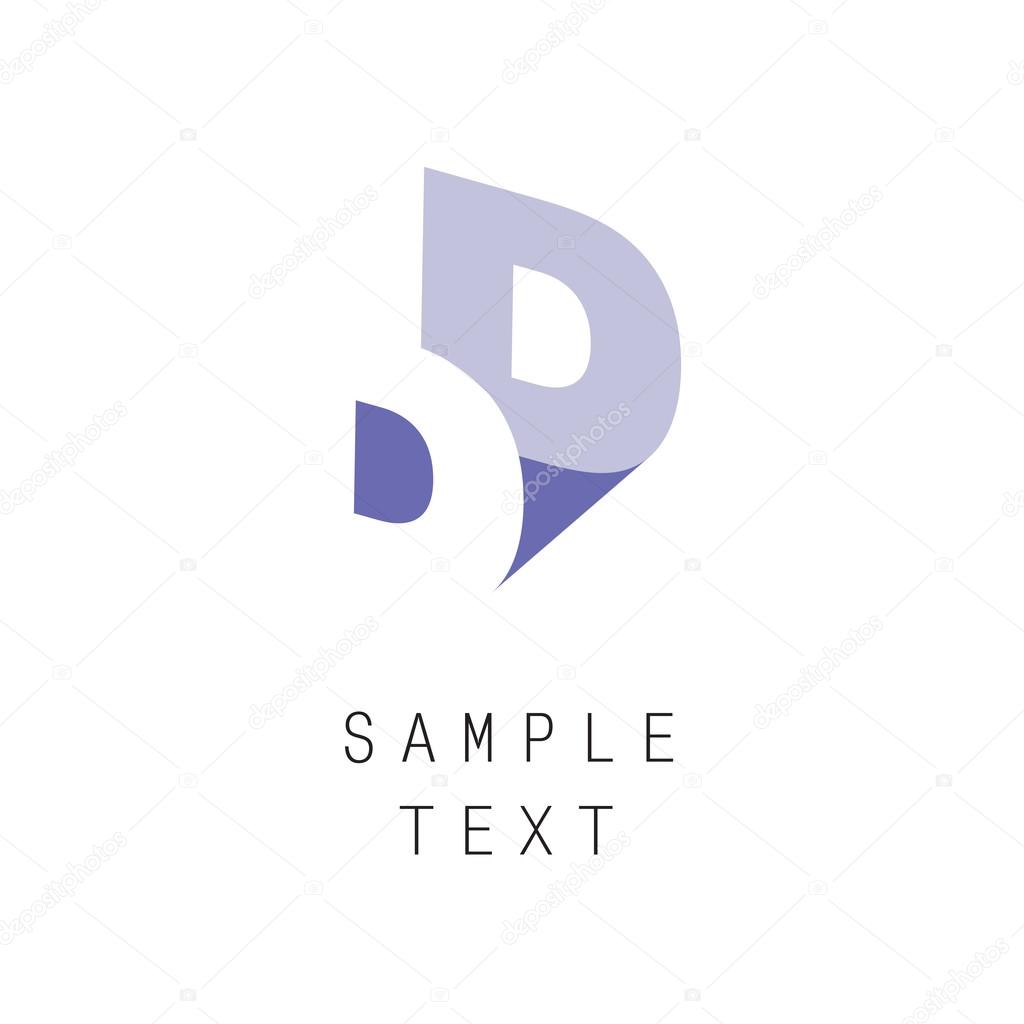 Double letter D icon for corporate identity, element for sign and logo
