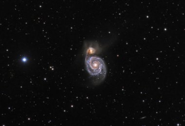 M51 Whirlpool Galaxy Real Photo clipart