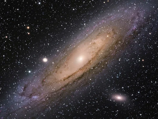 Grande Galáxia em Andromeda foto real — Fotografia de Stock