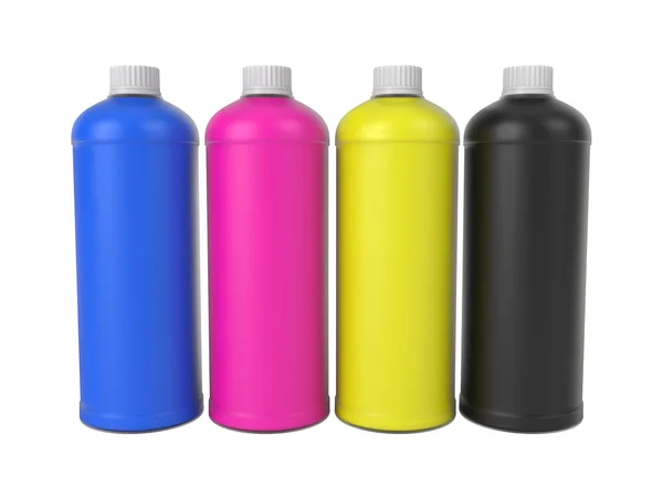 Bottles of ink — Stock Photo, Image