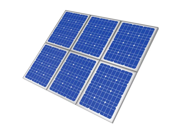 Solarmodul auf weißem Hintergrund — Stockfoto