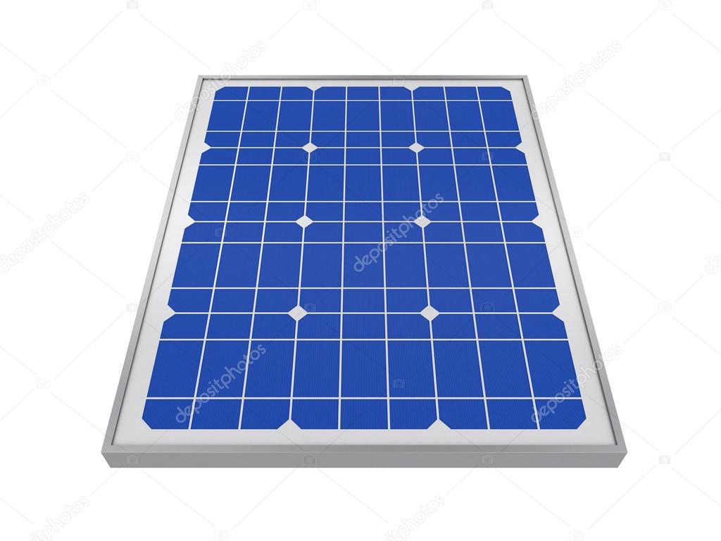 solar panel on white background