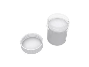 Beyaz arka plan üzerinde boya kavanoz