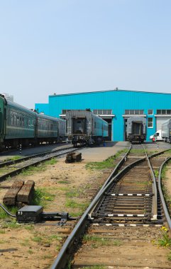 Moskova, Rusya - 13 Mayıs 2013: Moskova tren depo. Yer s