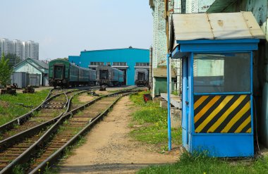 Moskova, Rusya - 13 Mayıs 2013: Moskova tren depo. Yer s