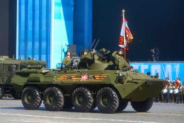 Moskova, Rusya - 07 Mayıs 2015: Btr-82a (derin modernleşme o