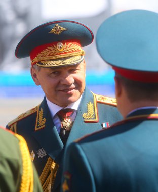Moskova, 07 Mayıs, 2015:Defense Bakanı, ordu genel Sergei Shoigu 
