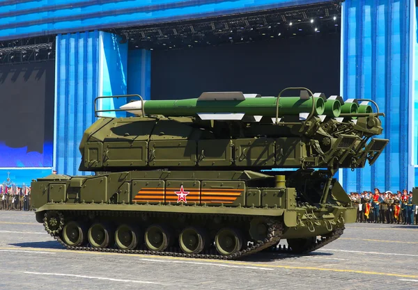 Moskova, Rusya - 07 Mayıs 2015: Uçaksavar füzesi karmaşık 