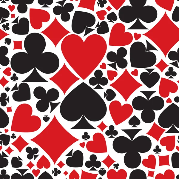 Patrón de poker. vector sin costuras casino fondo o textura con — Vector de stock