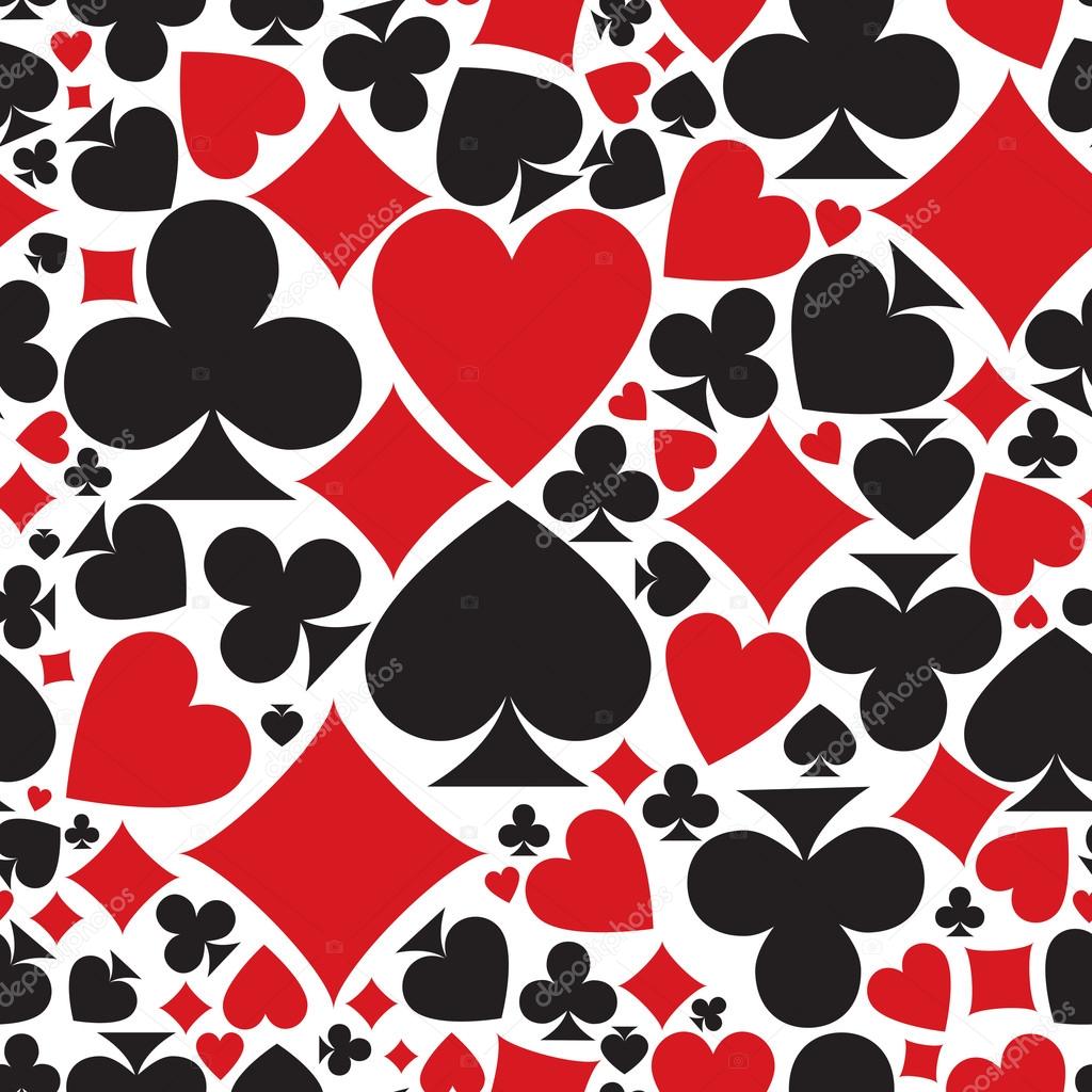 Poker pattern. vector seamless casino background or texture with Stock