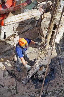 Petrol endüstrisi. Petrol platformlar üzerinde çalışma