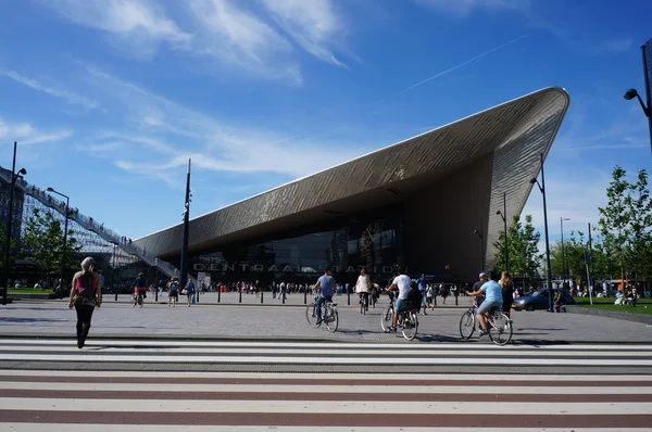 Vasútállomás, Rotterdam, Hollandia — Stock Fotó