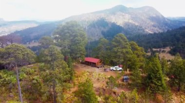 Vuelo sobre un bosque en las faldas del parque nacional pico de orizaba