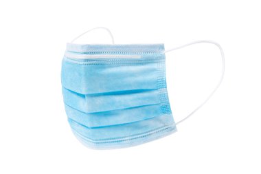 Beyaz arkaplanda koruyucu yüz maskesi