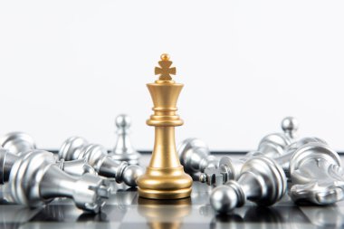 Fikirler, rekabet ve strateji için satranç tahtası oyunu, iş başarısı konsepti
