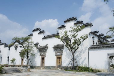 Shanghai, Çin 'de klasik bahçe manzarası