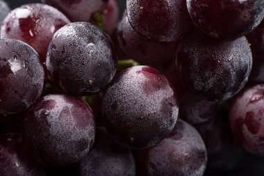 Bir demet mor üzümü kapat.
