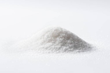 heap of sugar isolated on white background with clipping path clipart