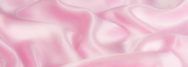 Fundo Textura Tecido Seda Rosa Abstrata Onda Macia Pano Creases — Fotografia de Stock