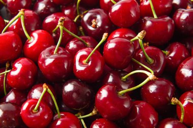 Olgun vişne yığınını kapat