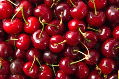 Olgun vişne yığınını kapat