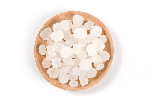 Fehér Rock Candy Cukor Izolált Fehér Háttér — Stock Fotó