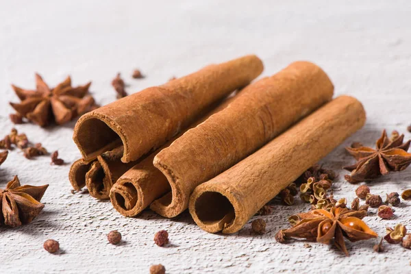 Traditional Spices Anise Star Cinnamon Sticks Sichuan Pepper — 스톡 사진