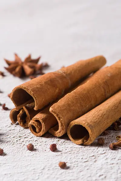 Traditional Spices Anise Star Cinnamon Sticks Sichuan Pepper — 스톡 사진