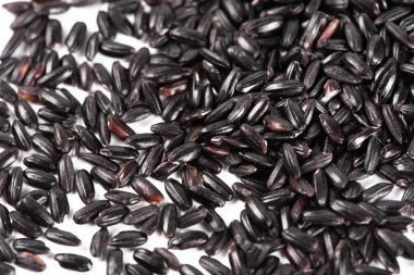 Çiğ pirinç tanelerine yakın çekim