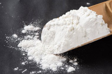 Beyaz un veya nişasta dokusu arkaplanını kapat